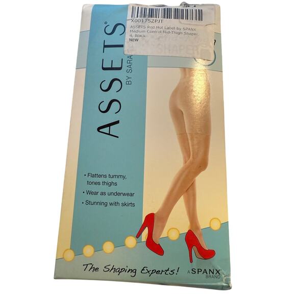 Spanx Assets Red Hot Label Mid-Thigh Shaper, Medium Control, Black, Plus, NWT - Picture 1 of 5